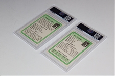 1981 Donruss Ben Crenshaw & Jack Nicklaus Statistical Leaders PSA Graded Cards