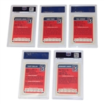 Five (5) Five Miller Press Hand Cut PSA Graded Cards