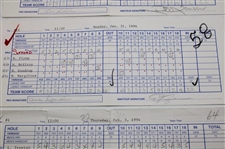 Gary Player,  Lee Elder & (8) Others Signed 1994 Royal Caribbean Classic Pro Am Official Scorecards