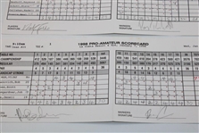Vijay Singh, Justin Leonard & (8) Others Signed 1998 Mercedes La Costa Pro Am Official Scorecards