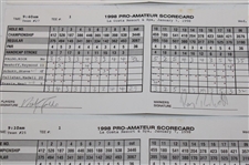 Vijay Singh, Justin Leonard & (8) Others Signed 1998 Mercedes La Costa Pro Am Official Scorecards