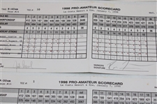 Vijay Singh, Justin Leonard & (8) Others Signed 1998 Mercedes La Costa Pro Am Official Scorecards