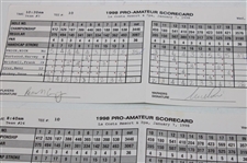 Vijay Singh, Justin Leonard & (8) Others Signed 1998 Mercedes La Costa Pro Am Official Scorecards