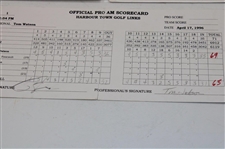 Tom Watson, Greg Norman & (12) Others Signed 1996 Harbour Town Pro Am Official Scorecards