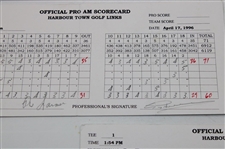 Tom Watson, Greg Norman & (12) Others Signed 1996 Harbour Town Pro Am Official Scorecards