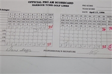 Paul Azinger, Nick Faldo & (8) Others Signed 1996 Harbour Town Pro Am Official Scorecards