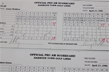 Paul Azinger, Nick Faldo & (8) Others Signed 1996 Harbour Town Pro Am Official Scorecards