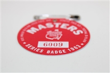 1963 Masters Tournament SERIES Badge #6009 - Jack Nicklaus Winner