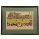 Bobby Jones Signed 1930 Currier & Ives British Open at St. Andrews Print JSA ALOA