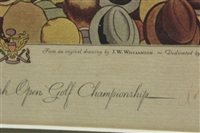 Bobby Jones Signed 1930 Currier & Ives British Open at St. Andrews Print JSA ALOA