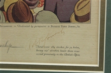 Bobby Jones Signed 1930 Currier & Ives British Open at St. Andrews Print JSA ALOA
