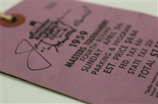 Jack Nicklaus Signed 1959 Masters Sunday Final Rd Ticket #330 w/'Masters Debut' JSA ALOA