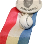 c.1947 I'm Rooting For Jackie Robinson Dodgers Rookie Pinback w/Ribbon