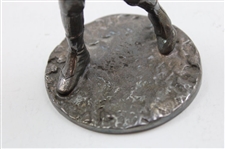 c.1930 Golfer Crystal Inkwell w/ Double Gutta Ball Display
