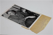 1947 Babe Ruth Smoking Cigar Original Wire Photo