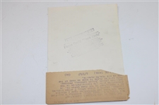 1947 Babe Ruth Smoking Cigar Original Wire Photo