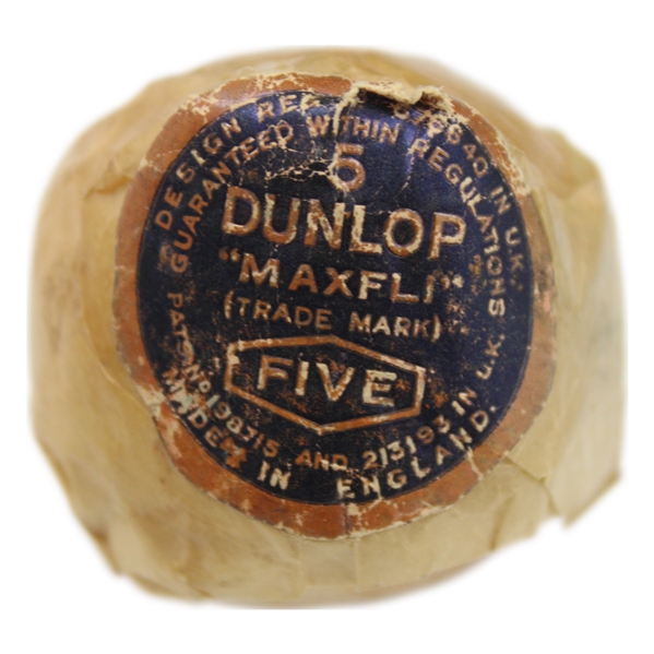 c. 1920s Dunlop Maxfli Five Wrapped Mesh Golf Ball