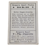 1932 Walter Hagen Bulgaria Sport-Photos Cigarette Card