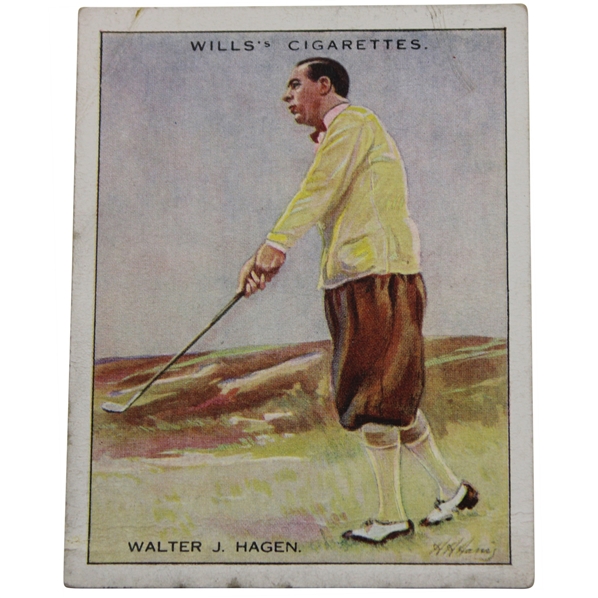 Walter Hagen Willss Cigarettes Famous Golfers Card #7
