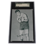 1947-66 Exhibits Rocky Marciano Rookie Card SGC VG-EX 4