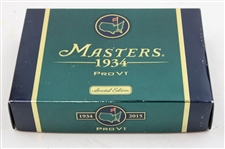 Masters '1934' Tournament Limited Edition Logo Dozen Pro V1 Golf Balls in Original Box