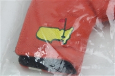Masters Tournament Orange/White Premium Leather Driver & Putter Head Covers - Unopened