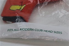 Masters Tournament Orange/White Premium Leather Driver & Putter Head Covers - Unopened