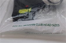 Masters Tournament Black/White Premium Leather Driver & Putter Head Covers - Unopened