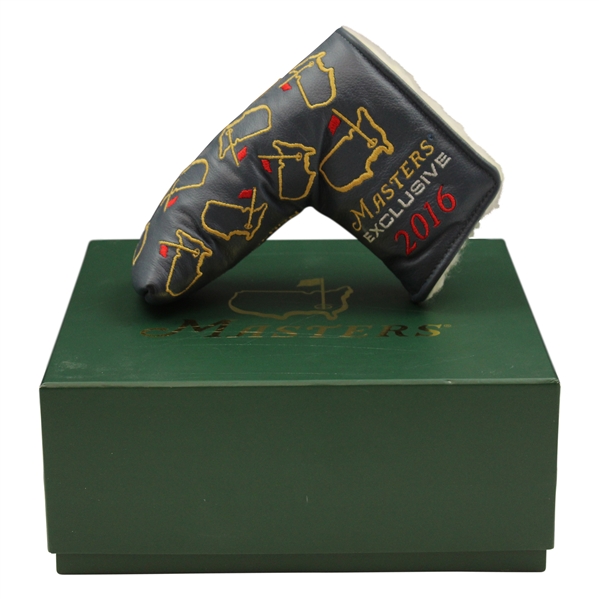 2016 Scotty Cameron Masters Tournament Limited Edition Navy Leather Putter Cover in Box