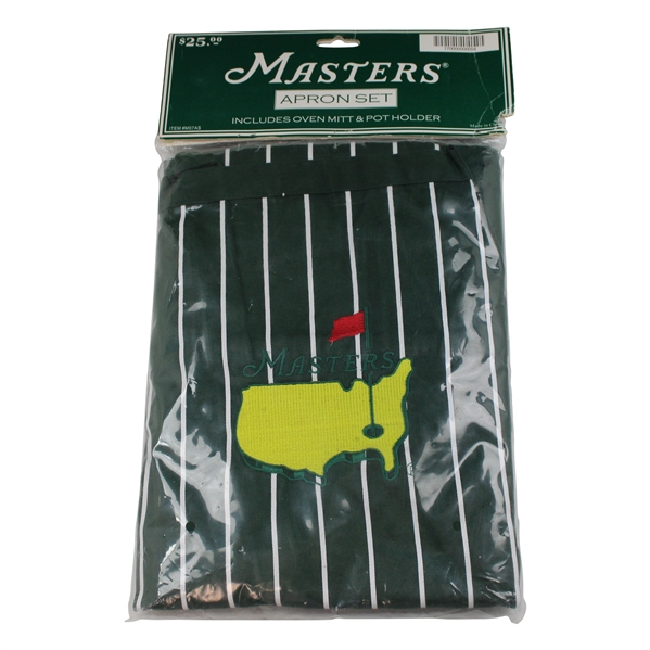 Unique Masters Tournament Apron Set w/Apron, Oven Mitt & Pot Holder - Unopened