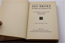 1929 'Ida Broke: The Humor & Philosophy of Golf' 1st Ed Book by Chick Evans & Barrie Payne