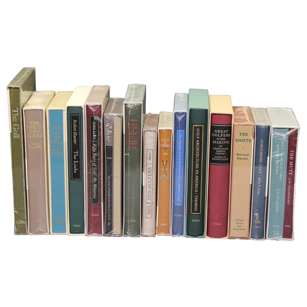 Full Ltd Ed Set of Seventeen (17) USGA Golf Classics Facsimile Series Books from the Rare Book Library (#50)