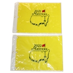 2021 & 2022 Masters Tournament Embroidered Flags - Matsuyama & Scheffler Winners