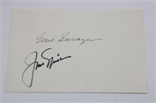 Gene Sarazen & Jack Nicklaus Photo with Signed Card JSA ALOA