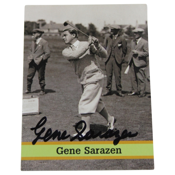 Gene Sarazen Signed 1993 Fax Pax #32 Card JSA ALOA