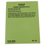 Gene Sarazen Signed 1993 Fax Pax #32 Card JSA ALOA