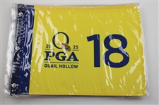 Ten (10) 2025 PGA Championship at Quail Hollow Official Unopened Screen Flags - Scheffler Winner