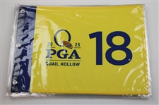 Ten (10) 2025 PGA Championship at Quail Hollow Official Unopened Screen Flags - Scheffler Winner