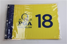 Ten (10) 2025 PGA Championship at Quail Hollow Official Unopened Screen Flags - Scheffler Winner