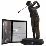 Ben Hogan Ltd Ed Bronze Colonial CC Sculpture #79/200 w/Note of Signed Appreciation & Authenticity