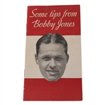 1935 Some Tips From Bobby Jones Pamphlet