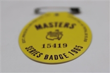 1965 Masters Tournament SERIES Badge #15419 - Jack Nicklaus Winner