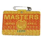 1975 Masters Tournament SERIES Badge #14189 - Jack Nicklaus Winner