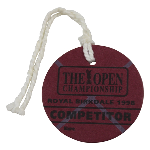 1998 Open Championship at Royal Birkdale Competitor Badge With Original String