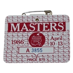 1986 Masters Tournament SERIES Badge #A3855 - Jack Nicklaus Winner