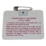 1986 Masters Tournament SERIES Badge #A3855 - Jack Nicklaus Winner