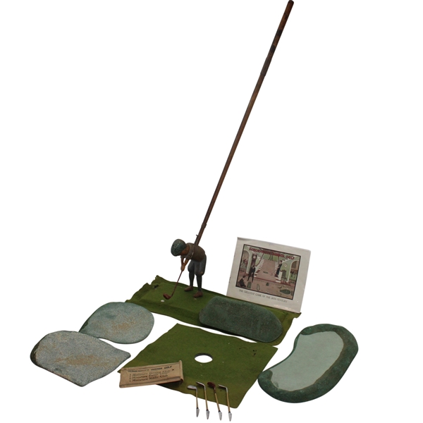 Schoenhut Indoor Golf Game with Seldom Seen Instructions & Bag w/Clubs & other