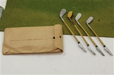 Schoenhut Indoor Golf Game with Seldom Seen Instructions & Bag w/Clubs & other