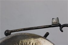 C. 1900 Large Plated Biscuit Barrel With Gutty Ball And Golf Club Handle