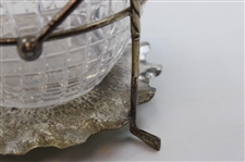 C. 1900 Large Plated Biscuit Barrel With Gutty Ball And Golf Club Handle